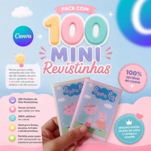 PACK COM 100 MINI REVISTINHAS