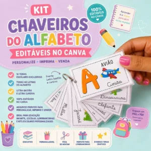 Kit Chaveiros do Alfabeto