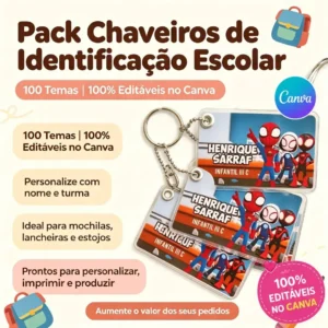 Chaveiro de Identificação Escolar